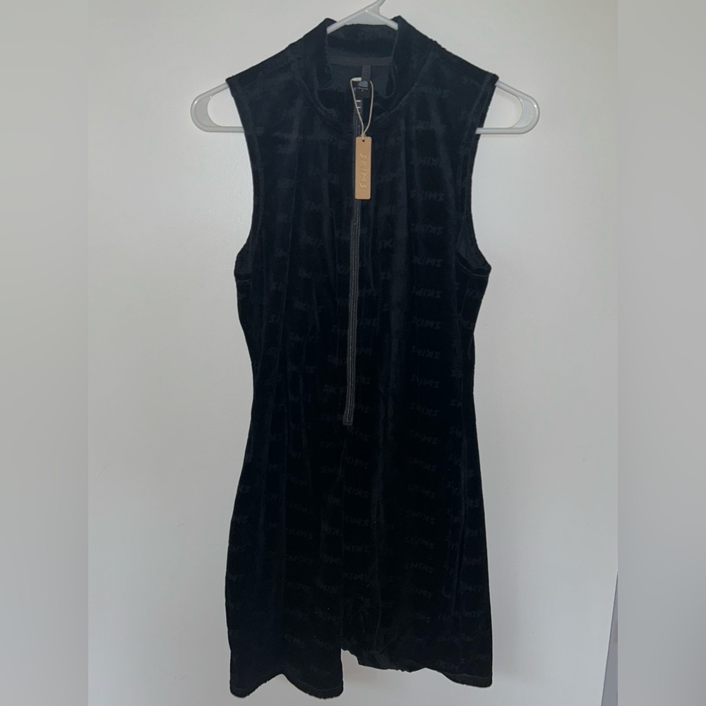 SKIMS velour logo romper